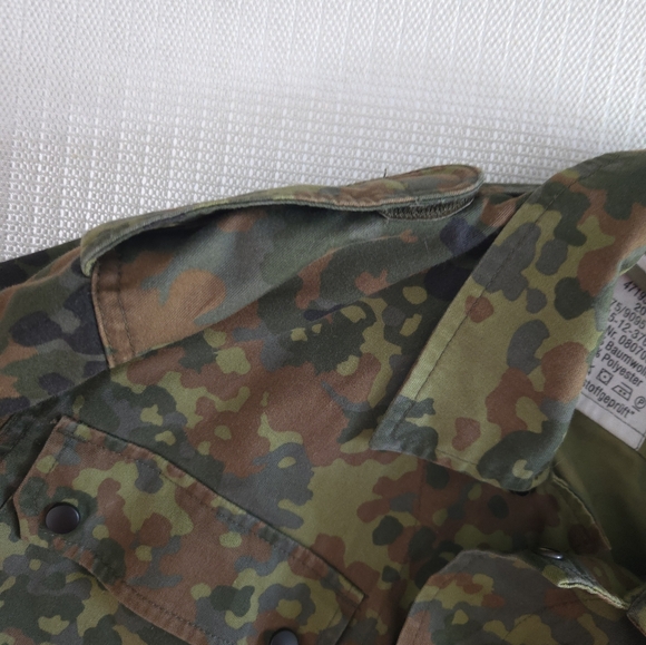 German Army Flecktarn Field Jacket 2012 Camo Combat Shirt Grn13 Bundeswehr - Picture 12 of 15